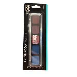 BE Beauty Essentials Eyeshadow 5 Color Palette NEW Bold Blues‎ Reds Browns